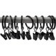 thumbnail image 3 of 30 curtain rings with clips, rust-proof metal drapery ring, 25mm BLACK, 3 of 5