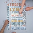 thumbnail image 3 of Virginia, Rustic Typography (1000 Piece Puzzle, Size 19x27, Challenging Jigsaw Puzzle for Adults and Family, Made in USA), 3 of 4