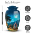thumbnail image 2 of MUKTIVE Cross Urn for Human Ashes Adults - Decorative Moon Urn for Ashes Female - Large Memorial Urns for Adults - 10 Inch Urns for Burial Father, 2 of 7