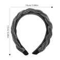thumbnail image 4 of Accesorio para el cabello con trenza cruzada para mujer, de franela, ancho y gris, 4 of 5