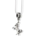 thumbnail image 1 of Horse on Hind Legs with Bushy Tail Charm Snake Chain Necklace, 1 of 4