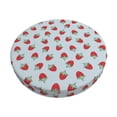 thumbnail image 2 of Lsque Hand Drawn Strawberry Round Bar chair cushion covers Velvet Fabric Premium Comfort Protects from Scratches and Stains for 14-17 Inch Chair- 14 inch, 2 of 7