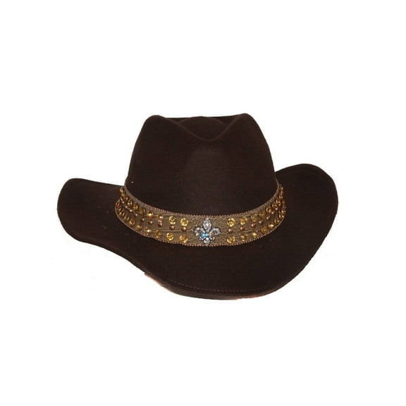 Peter Grimm's Floyd Wool Feel Safari Cowboy Hat, Brown