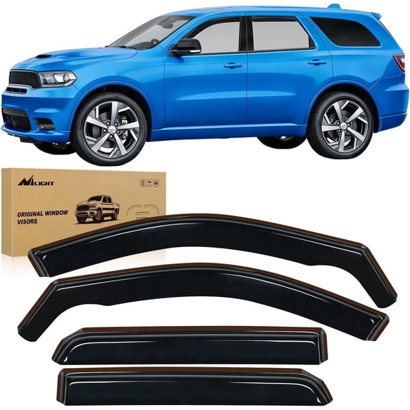 Nilight Window Visor Compatible with Dodge Durango 2011 2012 2013 2014 2015 2016 2017 2018 2019 2020 2021 2022 2023 2024 in Channel Window Deflectors, Rain Guards Acrylic-4pcs