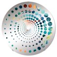 thumbnail image 2 of Designart "Dive into Deep Sea with Wavy Splendor" Coastal Spiral Dot Round Wall Mirror - Oval Printed Decorative Mirror - Multiple Color Options, 2 of 5