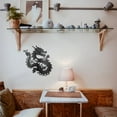 thumbnail image 6 of Metal Chinese Dragon Wall Art Decor Iron Metal Chinese Dragon Wall Art Decor for Home Decoration Modern Arts Metal Wall Decor for Front Porch Bathroom Office 28x30cm Chinese Dragon DIY, 6 of 7