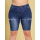 thumbnail image 2 of Cordones arriba dobladillo crudo más tamaño biker denim shorts Rosegal Pantalones cortos de talla grande, 2 of 5