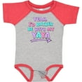 thumbnail image 3 of Inktastic Yeah I'd Rather Be with My Yaya in Pink Blue and Purple Boys or Girls Baby Bodysuit, 3 of 5