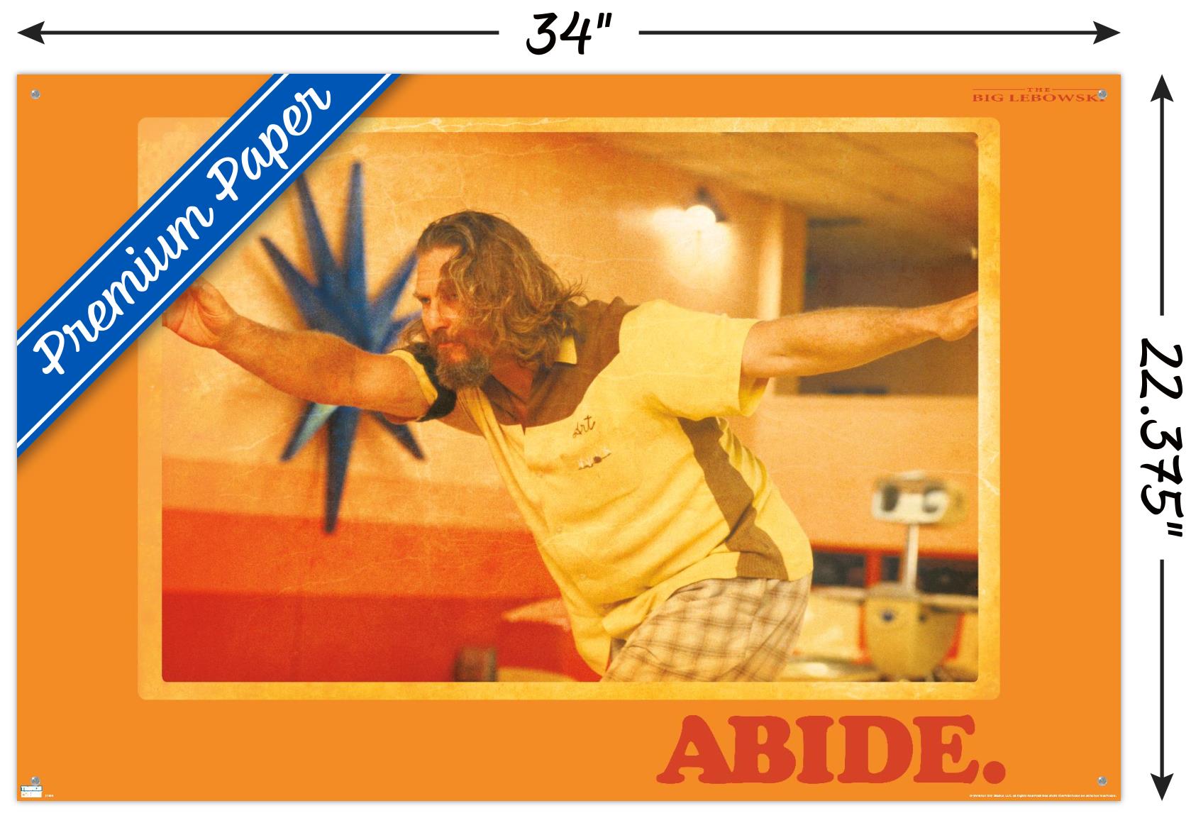 The Big Lebowski - Abide Wall Poster with Pushpins, 22.375" x 34"
