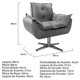 thumbnail image 5 of Sillón Odette B base de metal - Gris oscuro WEIK Odette, 5 of 5
