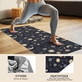 thumbnail image 4 of Dark Blue Sun Moon Cloud Star Pattern Hot Yoga Mat Towel Non Slip for Hot Yoga - Quick-Drying Yoga Mat Cover with 4 Corner Pockets with Travel Bag - Hot Yoga Towel Non Slip 70"x26", 4 of 6
