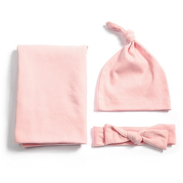 Newborn Baby Girl Boy Swaddle Wrap Blanket Sleeping Bag Headband