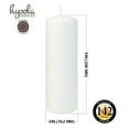 thumbnail image 2 of Hyoola 3 x 9 White Unscented European Made Pillar Candles, Dripless Paraffin Wax with Smokeless Cotton Wicks, 4-Pack, 2 of 5