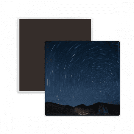

Landscape Stars Lights Night Sky Square Ceracs Fridge Magnet Keepsake Memento