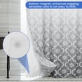 thumbnail image 4 of Dznils Cortina Shower sin Gancho con Forro a Presión, Cortina de Baño de Tela, Gris y Blanco, 72 x 74, 4 of 10