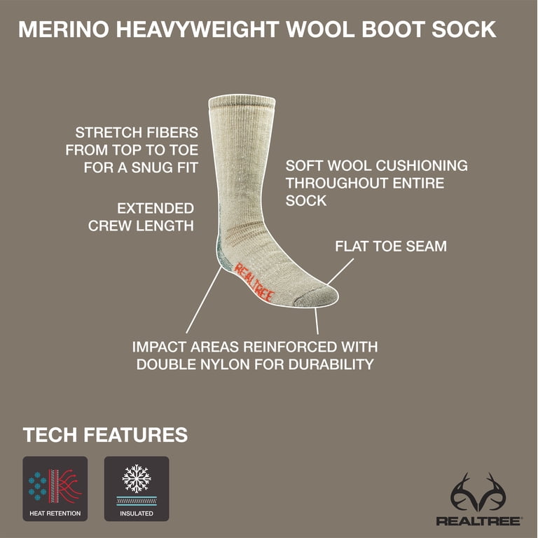 Realtree Men's Merino Wool Crew Sock photo 5