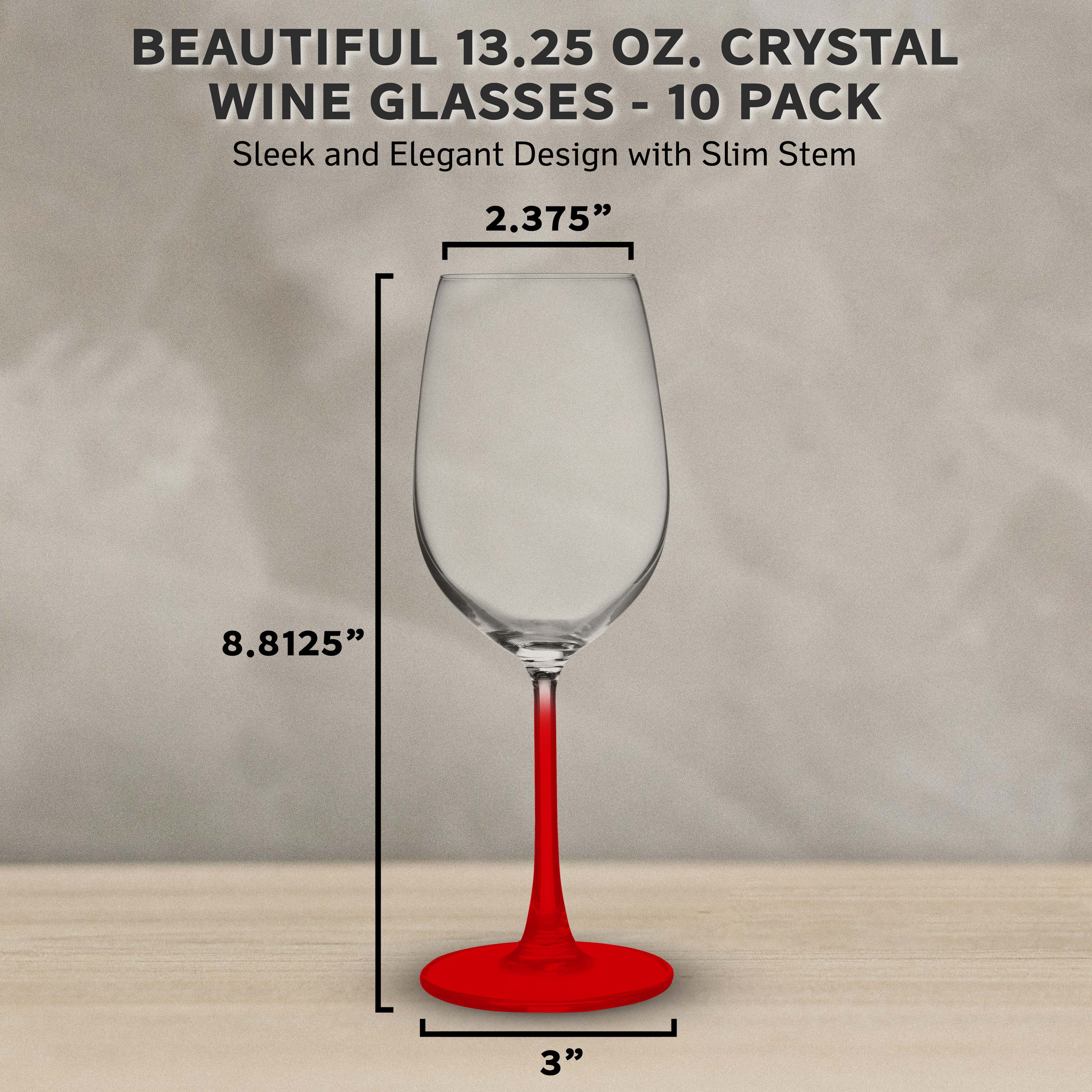 13.25 oz. Lead Free Crystal Wine Glasses