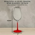 thumbnail image 5 of 10 Crystal Wine Glasses Set, 13.25 oz. - Elegant, Lightweight, Barware - Red, 5 of 5
