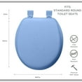 thumbnail image 5 of Bath Bliss Extra Soft Standard Round Toilet Seat Blue, 5 of 8