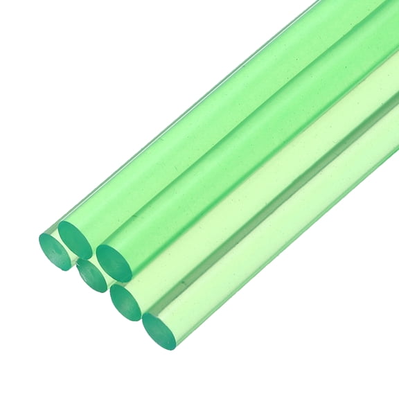 Uxcell Mini Hot Glue Sticks for Glue Gun 4-inch x 0.28-inch Clear Green 6pcs
