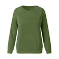 thumbnail image 4 of Chemises de Compression à Manches Longues pour Femmes à Col Rond Uni Plus Sweat-Shirt Oversize Pulls Coupe Ample à la Mode des Hauts Légers pour les Femmes de Grande Taille, 4 of 5