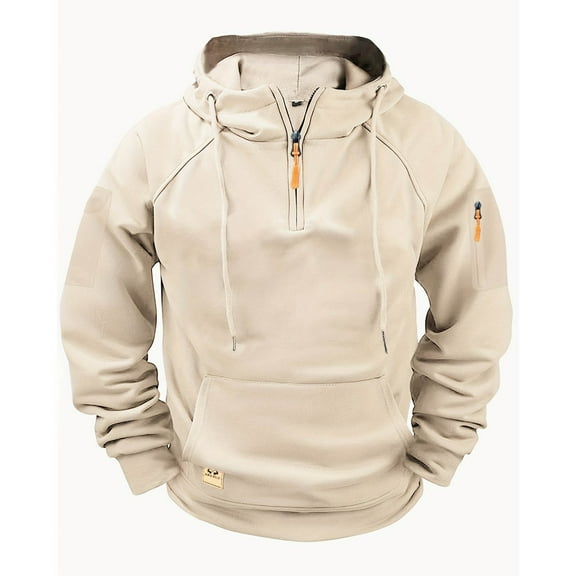 SYMOID Men Sweatshirts Hoodies Zip Up Fall and Winter Sweatshirt Pullover with Pocket Clothes for Men Plain