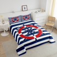 thumbnail image 4 of Erosebridal Nautical Rudder Comforter Sets Queen Size,Abstract Stripes Bedding Queen Comforter Set,Teens Room Decorative,Reversible,Breathable,3-Piece, 4 of 7