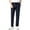 Navy, variant on Men's Fashionable Drawstring Elastic Casual Pants Ice Silk Straight Leg Jogging Comfortable Lightweight Breathable Summer Mens Beach Pants Trousers Vacation Cargo Pants