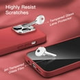 thumbnail image 4 of JETech [3 in 1] Silicone Case for iPhone 14 Pro 6.1-Inch, with 2-Pack Screen Protector and 2-Pack Camera Lens Protector, Full Coverage Tempered Glass Film, Shockproof Phone Cover (Red), 4 of 7