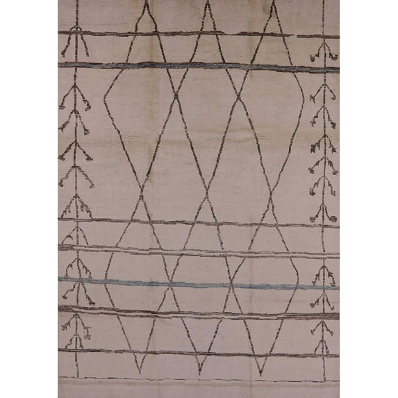 Ahgly Company Indoor Rectangle Mid-Century Modern Rose Purple Oriental Area Rugs, 3' x 5'