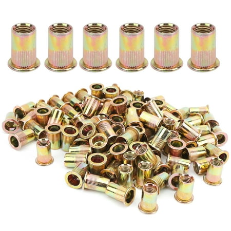 

Riveting Nut Durable 100pcs Rivet Nut Long Lasting Large Capacity Threaded Rivet Nut Practical For Home Working Industrial