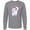 Athletic Heather, variant on I'm Purrdy Cute White Kitty Cat Long Sleeve T-Shirt