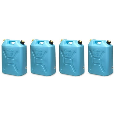 Scepter 5 Gal Military Style Water Can Container with Spout, 4 Pack