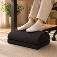 thumbnail image 6 of Qutool Memory Foam Foot Rest Under Desk, Adjustable Height Office Footrest with Washable Cover & Non-Slip Bottom, Black, 6 of 8