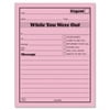 Adams While You Were Out Message Note Record Pads, Pink, 50 Sheets per Pad, 12 Pads per Pack