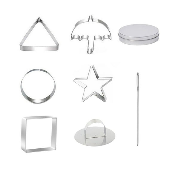 Stainless Cutters Candy Cake Making Tools Set of 8, Suitable for Festivals and Daily Use
