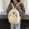 thumbnail image 2 of Mochila pequeña y fresca Likrtyny para ropa algodón mochila sencilla informal ligera y al desgaste para mujer bolso escolar versátil universitario 8082-PZ20240712014692 Blanco, 2 of 9