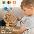 thumbnail image 3 of Round Wooden Labyrinth Game - Marble Maze for Education and Fun, Toddler Activity Board, Brain Teaser Puzzle Logic Game with Two Metal Balls for Kids, Adults, Teens, Boys, and Girls, 3 of 6
