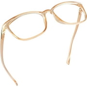 LifeArt Blue Light Blocking Glasses, Anti Eyestrain, Computer Reading Glasses, Gaming Glasses, TV Glasses for Women and Men, Anti Glare (Champagne, +3.25 Magnification)