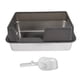 thumbnail image 2 of CAJA DE PARA GATOS DE ACERO CONPA INOXIDABLE, CAJA DE METÁLICA DE ENTRADA CON REMEDO DE PAREDES ATAS, BANDEJA DE METAL PARA GATOS PEQUEOS Y MEDIANOS, INCLUY, 2 of 7