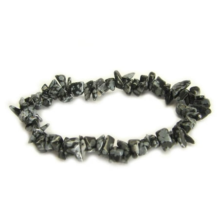 Handcrafted Snowflake Obsidian - Snowflake Obsidian Bracelet