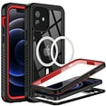 thumbnail image 2 of BEASTEK for iPhone 12 Waterproof Case, FSN Series IP68 Magnetic Shockproof Case with Built-in Screen Protector and MagSafe Protective Cover, iPhone 12 6.1 inch (Red), 2 of 4