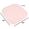 thumbnail image 5 of Sweet Home Collection Memory Foam Honeycomb Non-Slip Back 16" x 16" Chair Pad - Pink, 2 Pack, 5 of 7