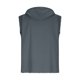 thumbnail image 5 of M Y M Camisa sin Mangas con Capucha Color Plano Clásico Cuarto Cremallera Deportes Casuales Color Sólido Superior para Hombres, 5 of 7