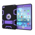 thumbnail image 3 of iPad mini 5 2019 Case, iPad mini 4 Case, Dteck Shockproof Three Layer Hybrid Rugged Heavy Duty Kickstand Anti-Slip Cover with PET Screen Protector For iPad mini 4/mini 5, Black/Purple, 3 of 6