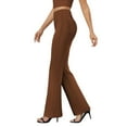 thumbnail image 2 of WILLBEST Pantalones Casuales de Mujer, Pantalones de Vestir con Corte Acampanado, Pantalones Rectos de Cintura Alta, Pantalones de Trabajo Informales de Negocios con Bolsillos, 126 Mediana, 2 of 5