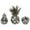 Silver, variant on 10", 6", 4"H Silver Polystone Decorative Fruit Sculpture with Mirror Accents, by DecMode (3 Count)