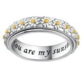 thumbnail image 1 of Rinsvye Flower Rotating Ring Double Cool Rings for Men Color Women Trend Flower Men's Rings Full Zircon Ring Ladies Simple Rings Jewelry Rings for Women Stacking Ring Size 6 10, 1 of 9