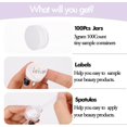 thumbnail image 4 of 3 Gram Sample Containers with Lids, 100 Count Tiny Sample Jars, Empty Lip Balm Containers, Mini Cosmetic Containers with Lids, Makeup Travel Containers with Labels, Mini Disposable Spatulas, 4 of 8