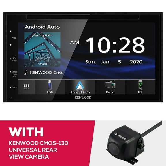 New Kenwood DDX57S 6.8 Inch DVD Receiver and CMOS-130 Universal Rear View Camera